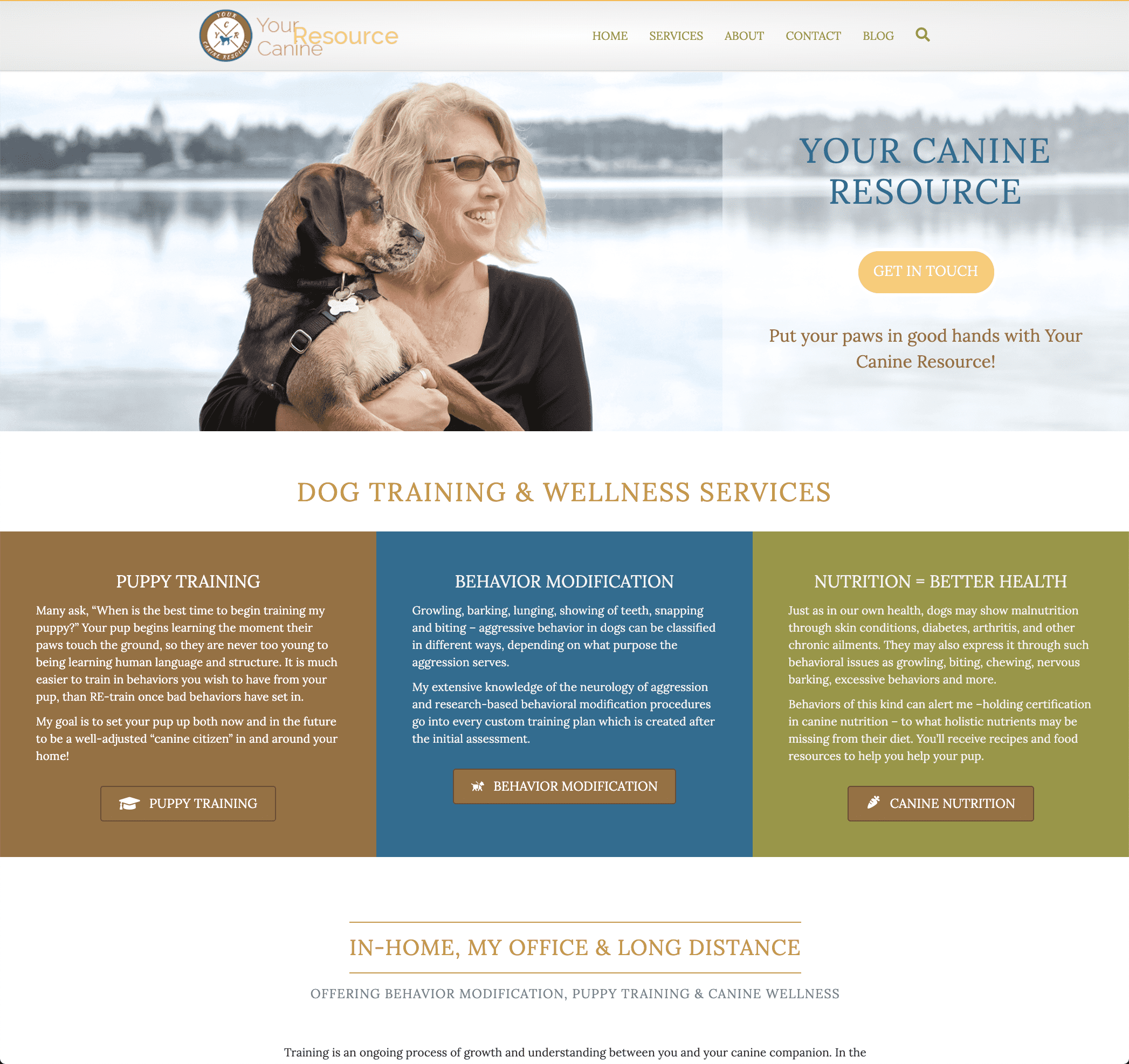 Gotsowell redesign of Your Canine Resource site